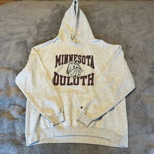 Champion grey "Minnesota Duluth" graphic hoodie